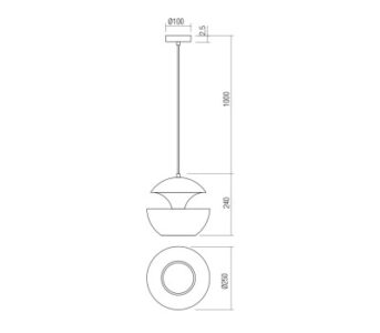 Пендел Smarter E27 42W черен/златист IP20 - Image 2