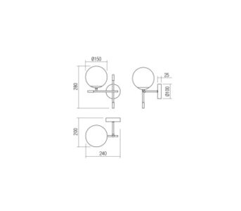Аплик Smarter ESSENTIAL 1x28W E14, матово злато, дясна страна - Image 2