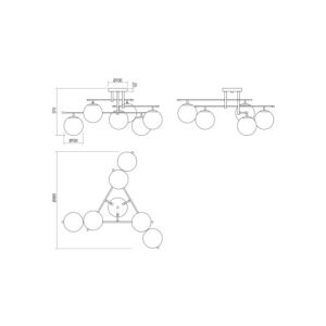Плафон Smarter 01-2948, 6x28W, E14, димиран - Image 2
