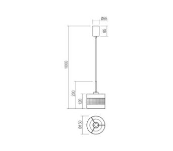 Пендел Smarter FLINT, 1x42W, E27, мат черен, Ø150 мм - Image 2