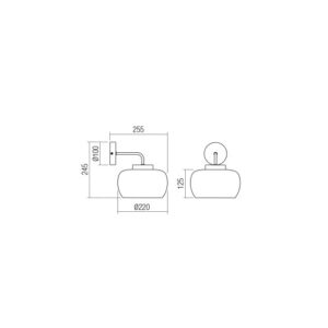 Аплик Smarter 01-3064, E27, 42W, матово черен - Image 2