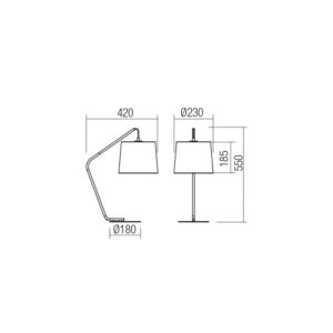 Настолна лампа Smarter 01-3075 E27 42W димируема златиста - Снимка 2