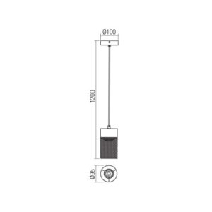Пендел Smarter STEM E27 42W димер, черен/дърво - Снимка 2