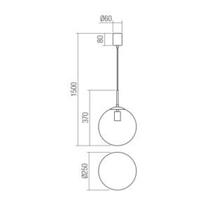 Пендел Smarter 01-3167 E27 42W месинг/стъкло - Image 2