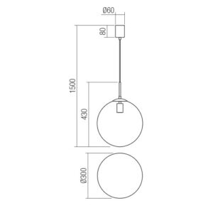 Пендел Smarter 01-3170, E27, 42W, черен/прозрачен - Image 2