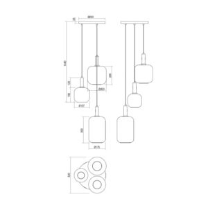 Пендел Smarter Brina 3xE27 3x23W димируем - Снимка 2