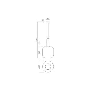 Пендел Smarter BRINA E27 матово черен-златист - Image 2