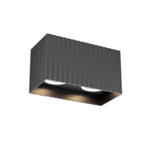 Луна за таван Redo DELPHI GU10 2x7W, черна - Снимка 1