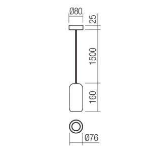Пендел Smarter BOOM D76 GU10 10W мат зелено-черен - Image 2