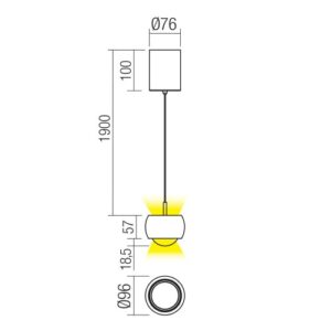 Пендел Smarter AVES 12W 3000K димируем LED - Image 2