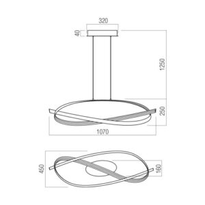 Пендел Redo IMPULS SU LED 38W топла светлина - Image 2