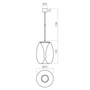 Пендел осветителен Redo DROP SU LED 15W топла светлина - Image 2