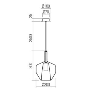 Пендел Smarter TRESOR D200, E27, 1x42W, димируем - Image 2