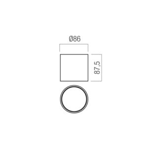 LED луна за външен монтаж REDO 01-4222 HERA PL LED 14.5W 2700K MBK TRIAC - Image 2