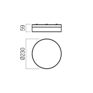 Плафон за баня Redo FRISBI PL LED 12W 3000K/4000K IP44 - Image 2