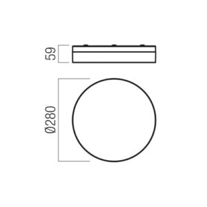 Плафон за баня Redo FRISBI PL LED 18W IP44, 3000K/4000K - Image 2