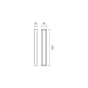 LED аплик за баня REDO 01-3787 HORIZON AP LED 24W 3000K/4000K L600 CH - Снимка 2