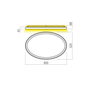 Плафон LED Redo NOBU PL 80W 4000K с димер - Image 2