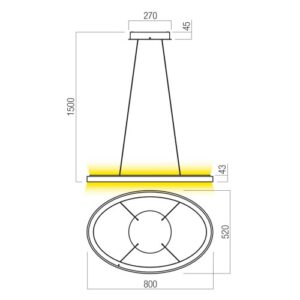 Пендел Redo NOBU SU LED 80W 4000K с димер - Снимка 2