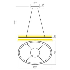Пендел LED Redo Nobu SU 100W димируем 4000K черен - Image 2
