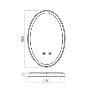 Огледало с LED осветление Redo 36W 2972lm IP44 за баня - Image 2