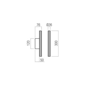 LED аплик REDO 01-3848 NIKOS AP LED H300 2X5W 3000K MGD - Image 2