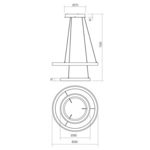 Пендел LED Redo ICONIC SU 80W 4000K димируем - Image 2