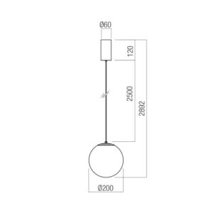 Пендел Redo IRIDES SU LED 7W 3000K прозрачен - Image 2