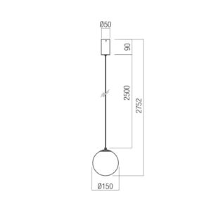 Пендел Redo IRIDES SU LED 5W 3000K, димируем, IP20 - Image 2