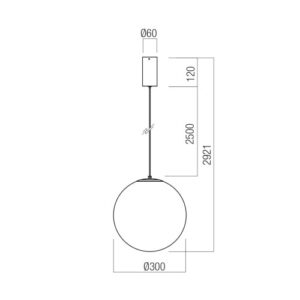 Пендел LED Redo IRIDES SU 12W 2700K кафяв/черен - Image 2