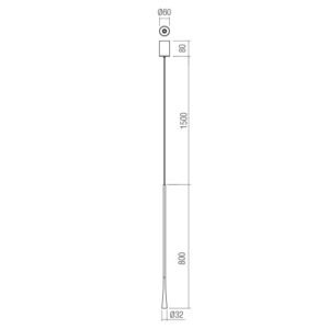 Пендел LED 6.2W 2700K Redo ITO SU, сребристо кафе - Image 2