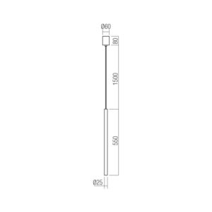 Пендел LED Redo Kanji SU 6.2W 3000K, сребристо кафе - Image 2