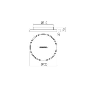 Плафон със светодиоди Redo BUTTON PL 40W TRIAC CCT - Image 2