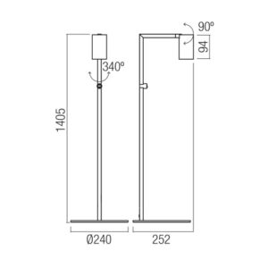 Лампион Redo Rolf GU10, 1x10W, мат черен - Image 2