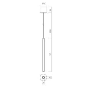 Пендел стъклен LED Redo CRISP SU 9.5W топла светлина - Image 2