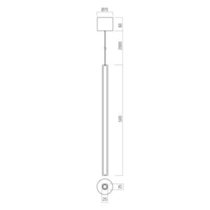 Пендел алуминий стъкло Redo CRISP SU LED 9.5W топла светлина - Image 2