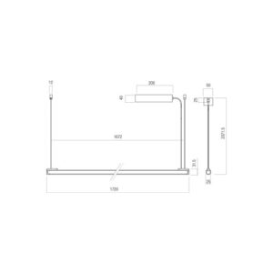 Пендел LED Redo CRISP SU 48W 3000K черен димиран - Image 2