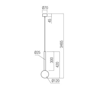 Пендел LED 8W 569lm 2700K Redo BOLLA SU - Снимка 2