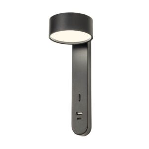 LED аплик с ключ и USB REDO 01-4643 SADES AP LED 6W 3000K SBK - Снимка 1