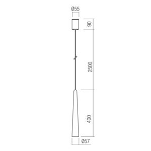 Пендел LED Redo BOTERA SU 10W 2700K античен мед - Image 2