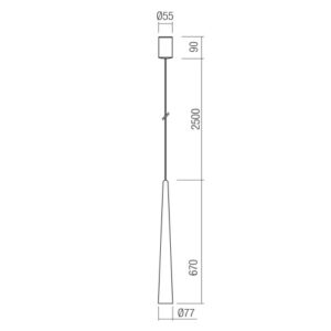 Пендел Redo BOTERA SU 10W 3000K античен мед, LED, димеруем - Image 2