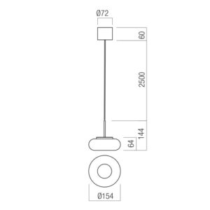 Пендел Redo ETHOS SU LED 9W 2700K/3000K димируем - Image 2