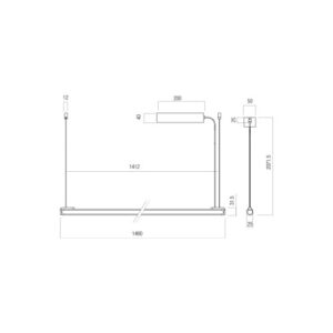 Пендел Redo CRISP SU LED 41W 3000K димируем, кафяв - Image 2