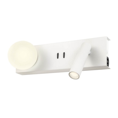 01-4769-500x500-1 LED аплик с ключ и USB REDO 01-4769 NORMA AP LONG LED 5W+3W 2700K SWH - Image 1