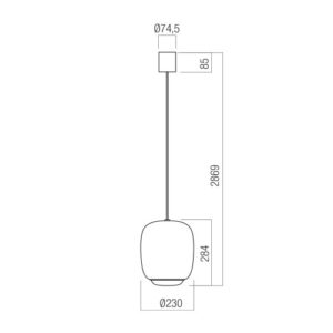 Пендел LED Redo DUBBO SU 12W, димируем, 2700K-4000K - Image 2