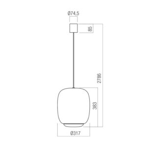 Пендел LED 21W Redo Dubbo, регулируема светлина, розово-бял - Image 2