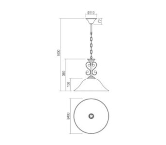 Пендел Smarter VERSUS 1x42W E27 златист, стъкло - Image 2