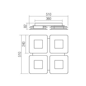 Плафон Smarter QUANT PL LED 47W 4000K димиращ - Image 2