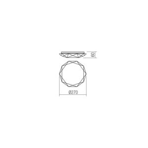 Плафон LED Smarter Emerald 10W 4000K димиран бял - Image 2