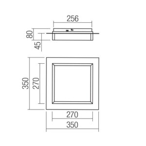 Плафон Smarter PERIMETRO PL 28W LED димируем, черен - Image 2
